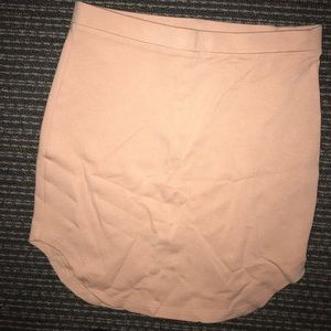 beige body con mini skirt